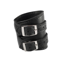 Nightrider Black Leather Outcrop Cuff