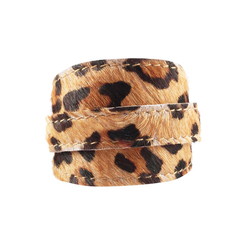 Leopard Print Cowhide Crop Cuff