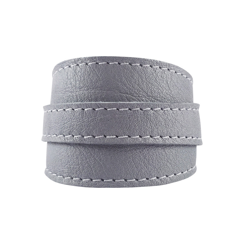 Lilac Grey Leather Crop Cuff