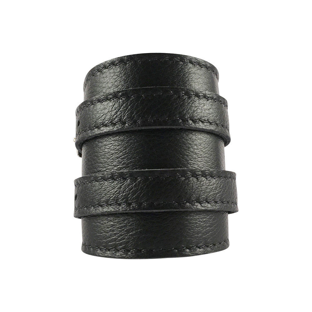 Nightrider Black Leather Outcrop Cuff