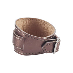 Platinum Metallic Leather Crop Cuff