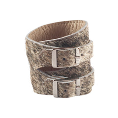 Brindle Cowhide Outcrop Cuff