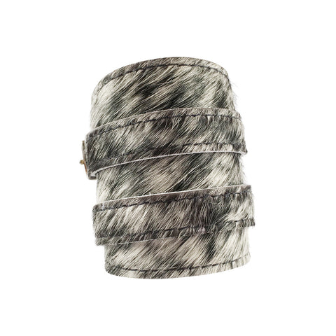 Salt & Pepper Cowhide Outcrop Cuff