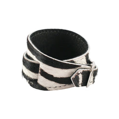 Zebra Print Cowhide Crop Cuff