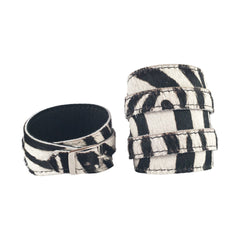 Zebra Print Cowhide Outcrop Cuff