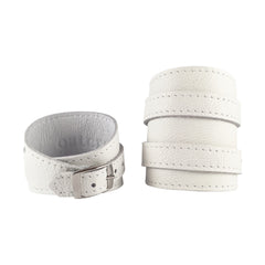 Skullbone White Leather Crop Cuff