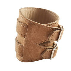 Vintage Light Tan Leather Outcrop Cuff