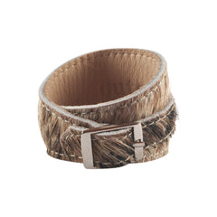 Brindle Cowhide Crop Cuff