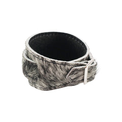 Salt & Pepper Cowhide Crop Cuff