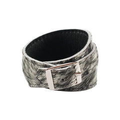 Salt & Pepper Cowhide Crop Cuff