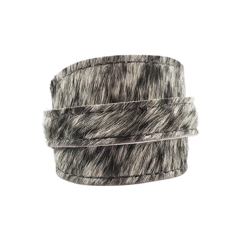Salt & Pepper Cowhide Crop Cuff