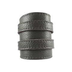 Storm Grey Leather Outcrop Cuff