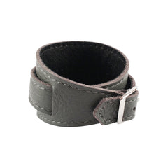 Storm Grey Leather Crop Cuff