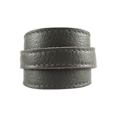 Storm Grey Leather Crop Cuff