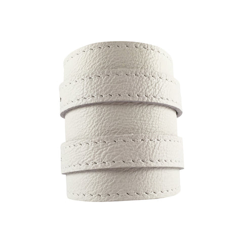 Skullbone White Leather Outcrop Cuff