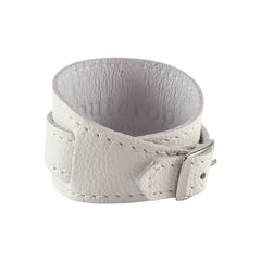 Skullbone White Leather Crop Cuff