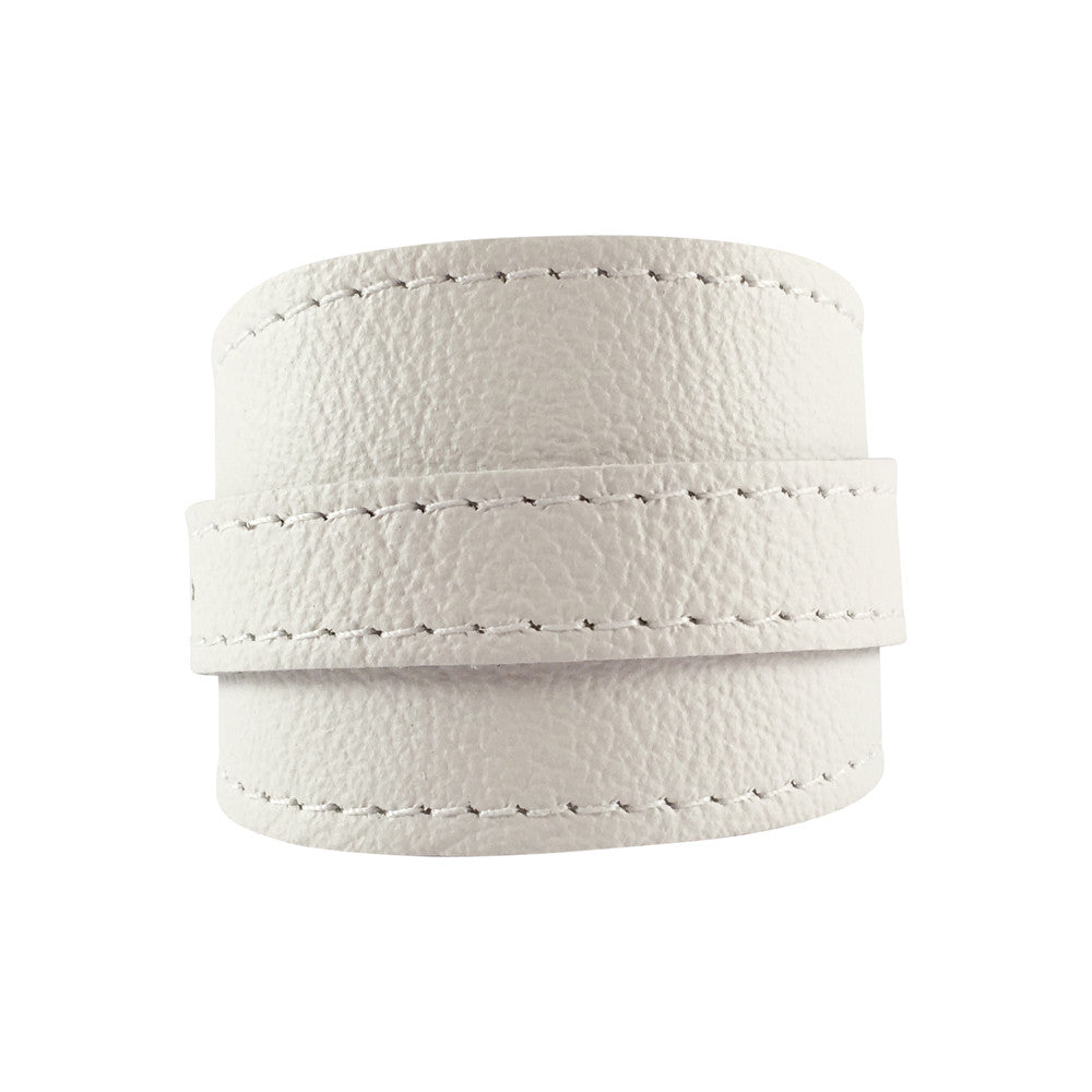Skullbone White Leather Crop Cuff