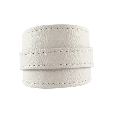 Skullbone White Leather Crop Cuff