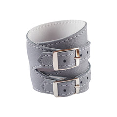 Lilac Grey Leather Outcrop Cuff