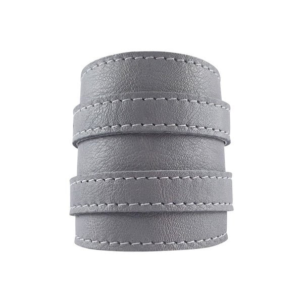 Lilac Grey Leather Outcrop Cuff