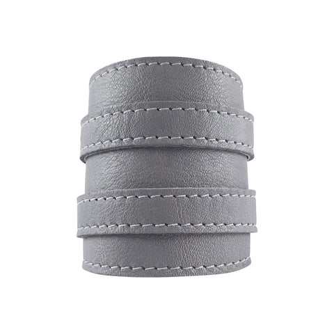 Lilac Grey Leather Outcrop Cuff