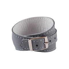 Lilac Grey Leather Crop Cuff