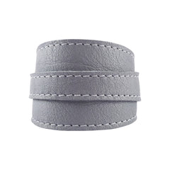 Lilac Grey Leather Crop Cuff