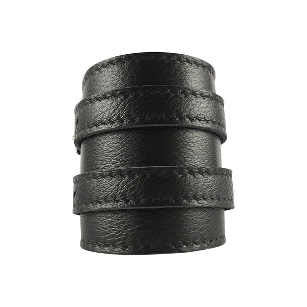 Nightrider Black Leather Outcrop Cuff