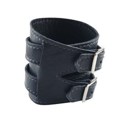 Navy Ink leather Outcrop Cuff