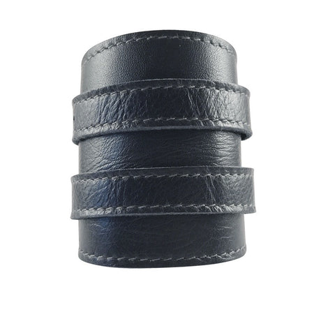 Navy Ink leather Outcrop Cuff