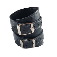 Navy Ink leather Outcrop Cuff